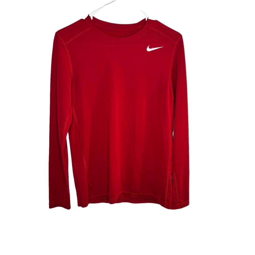 Nike Dir Fit Long Sleeve Red Mens XL